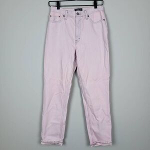 Abercrombie Fitch The 80's Mom High Rise Jeans Women's 26/2 Denim Pink